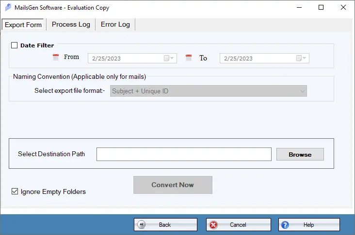 choose output file path