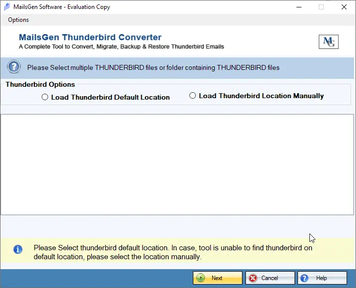 MailsGen Thunderbird Converter screenshot